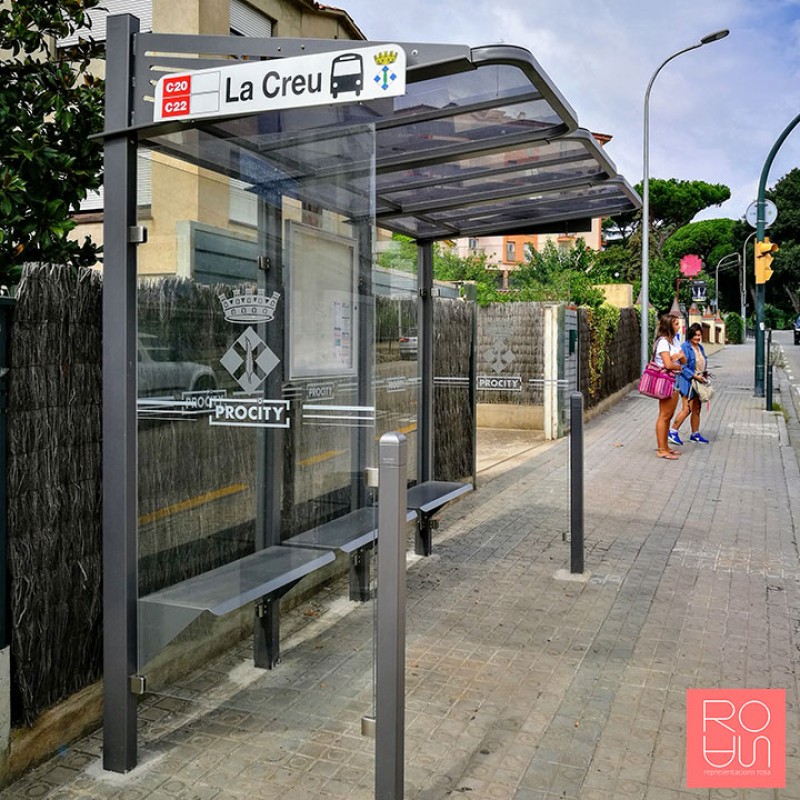 Banc Conviviale per marquesina d'autobús 